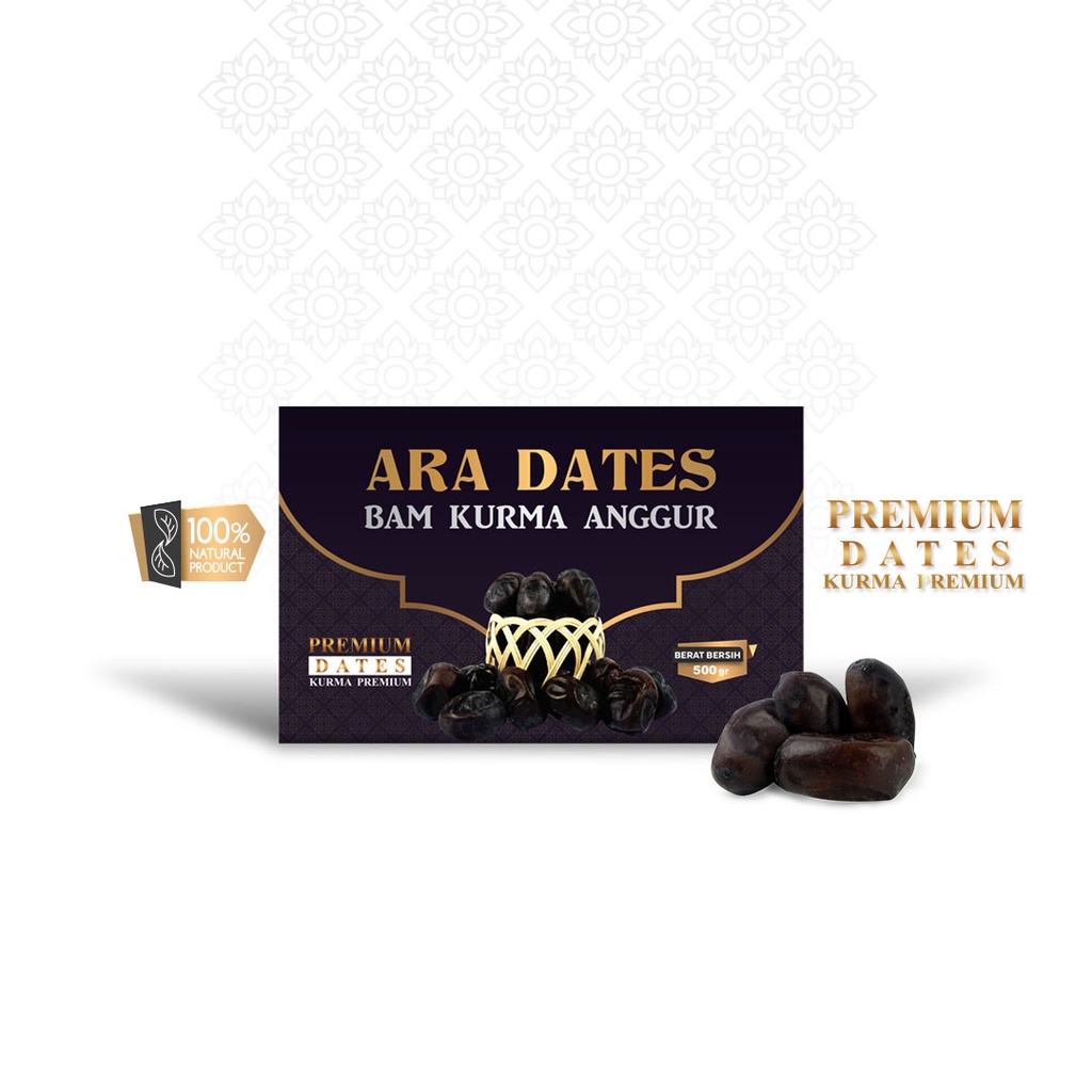 Kurma Bam ARA DATES PREMIUM KEMTAN Fresh Kurma Anggur Original Oleh-Oleh Haji