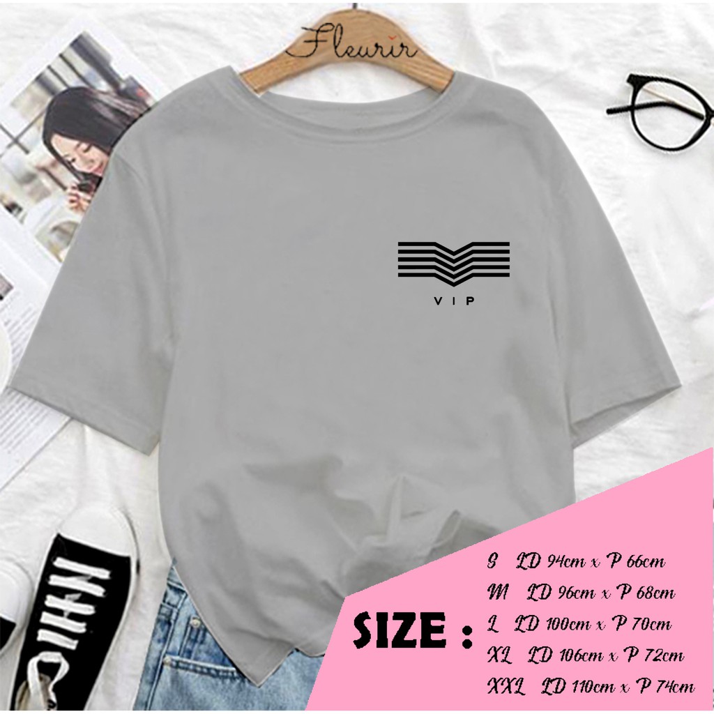 FLEURIR - KAOS VIP BIG BANG LOGO WANITA DEWASA LENGAN PENDEK TEE UNISEX