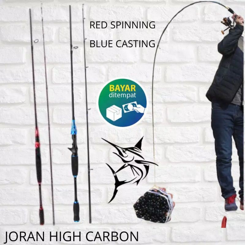 PROMO Bayar di tempat paking Pipa kbw joran casting joran spinning 210 cm high carbon