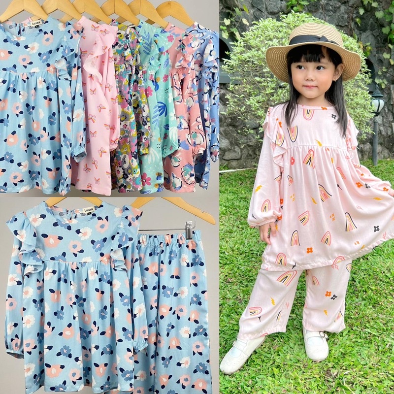 SET ELIZA LUCUNA 1-5TH//ONE SET ELIZA RAYON//SETELAN ANAK CEWE