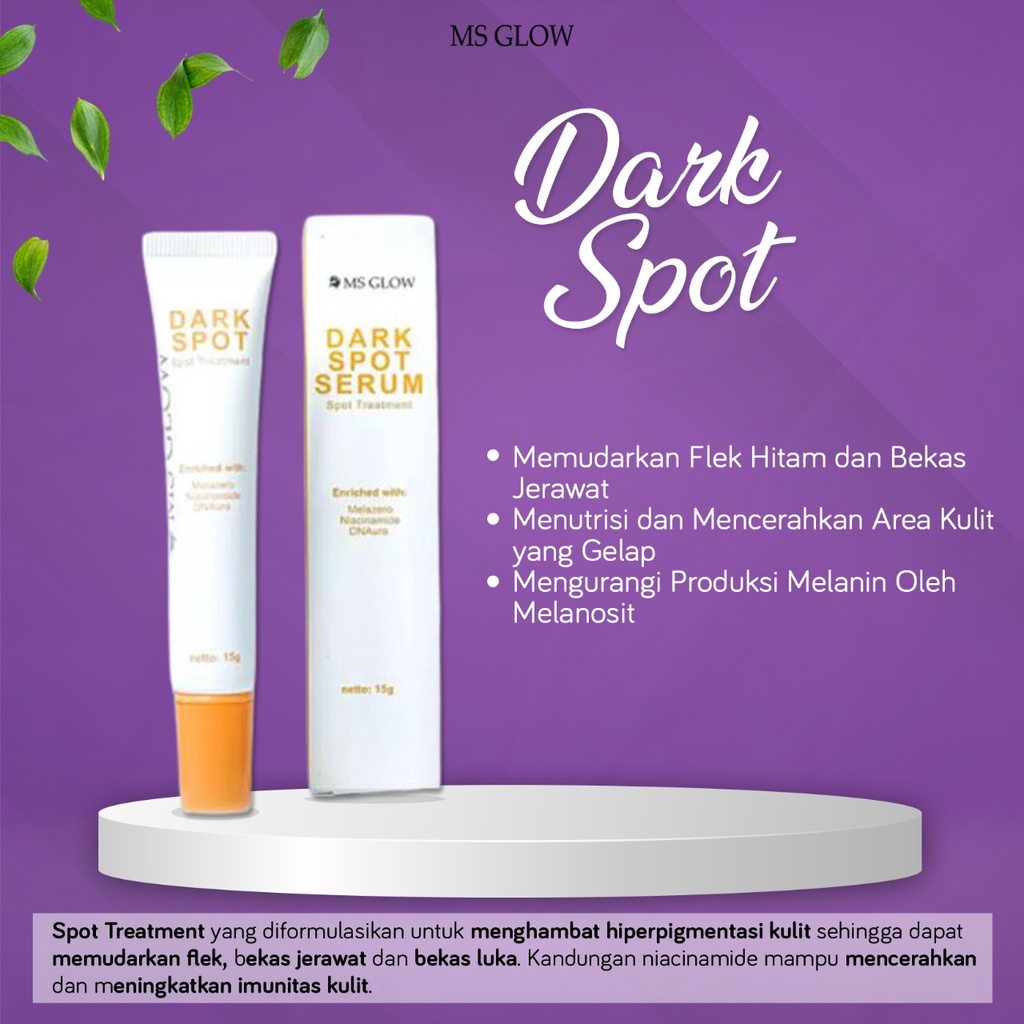 MS GLOW DARK SPOT ORIGINAL 100% PENGHILANG BINTIK FLEK HITAM MS GLOW CREAM TOTOL MS GLOW