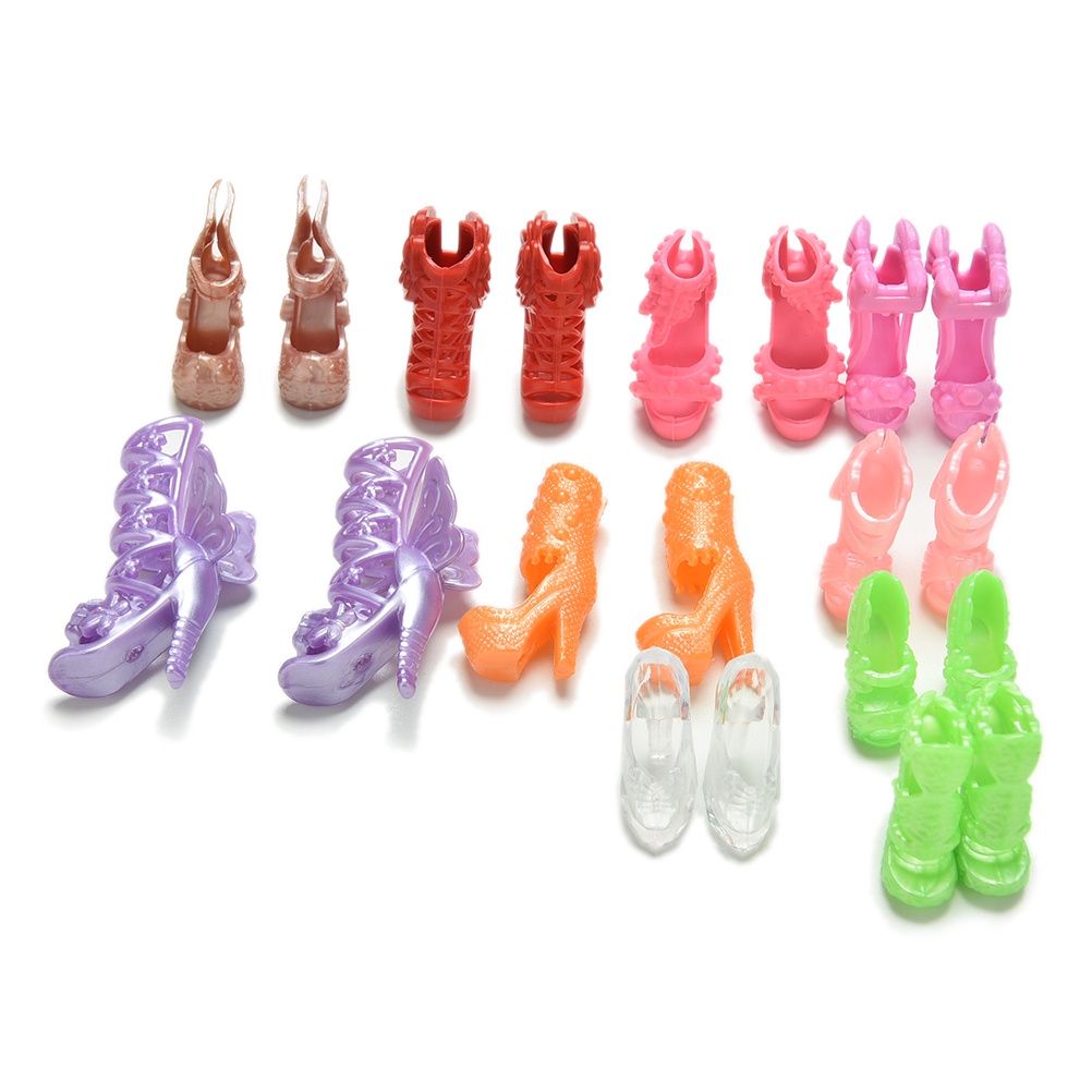 20pcs / 10 Pasang Sepatu Boneka Barbie 11 &quot;