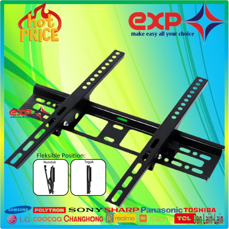 Garansi cocok!!! Bracket TV universal 42&quot; s/d 55&quot; Waterpas adjustable position-4