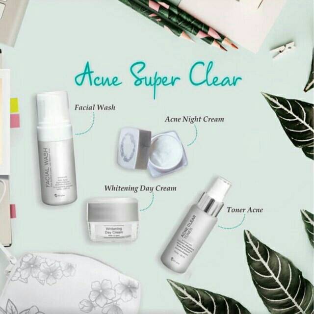 PAKET ACNE SABUN BARCODE UTUH (DAY/SUNWHITE/SUNGLOW READY) MS GLOW ORIGINAL