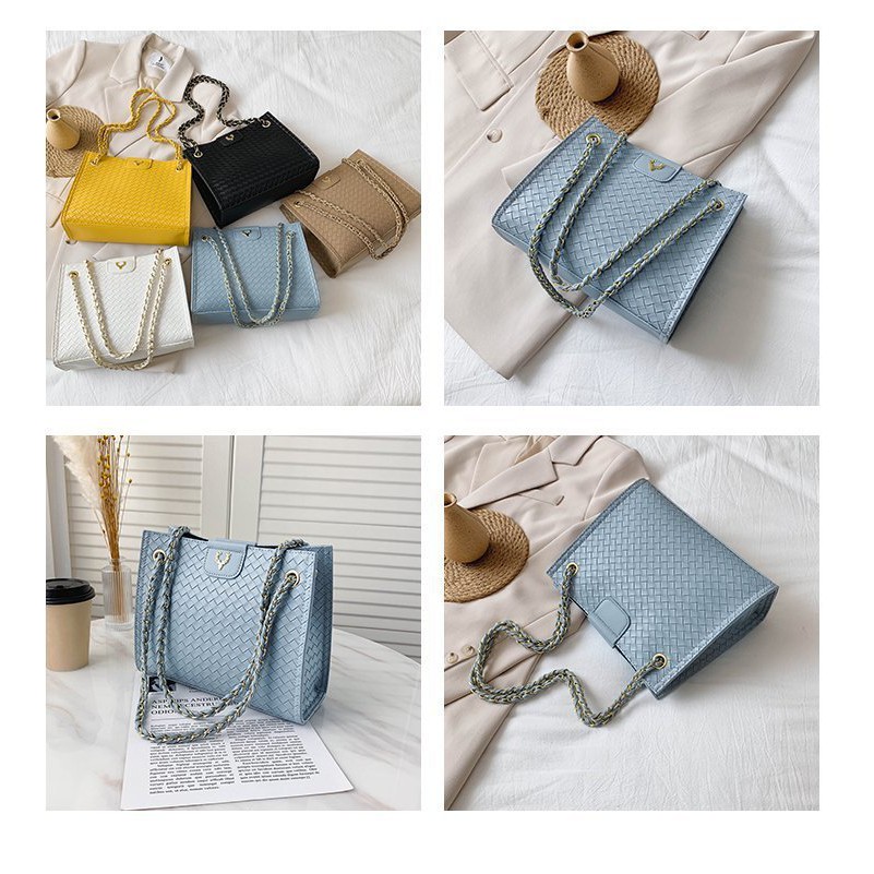 BJ42889 - BLACK/BLUE/KHAKI/WHITE/YELLOW - TAS BAHU SHOULDERBAG TALI RANTAI TAS WANITA FASHION IMPORT MODIS ELEGAN TERMURAH TERLARIS TERBARU BAGSTORE JAKARTA TAS BATAM BQ2889 CR7431 JT01049 LT2080 EL5484