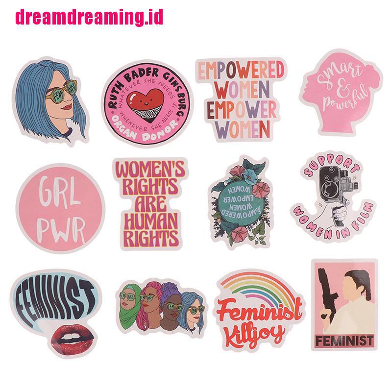 50pcs Stiker Motif Kartun Perempuan Untuk Laptop / Handphone / Koper