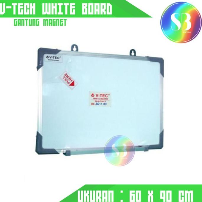 

!!!!!!] Papan Tulis Gantung Whiteboard Vtech Gantung Magnetic 60 x 90 CM