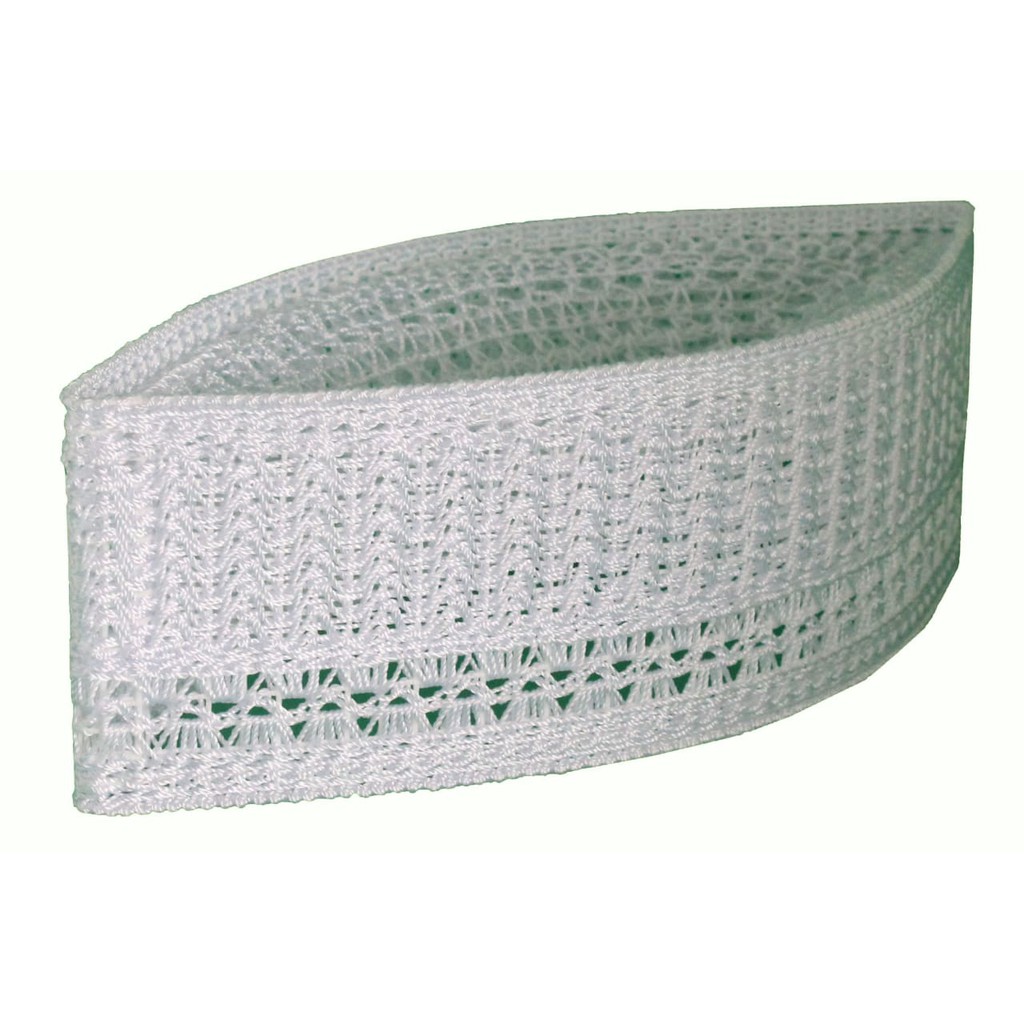 Peci Rajut Putih Polos - Kopiah Rajut Premium - Peci Rajut Handmade - Peci Rajut Dewasa Klasik