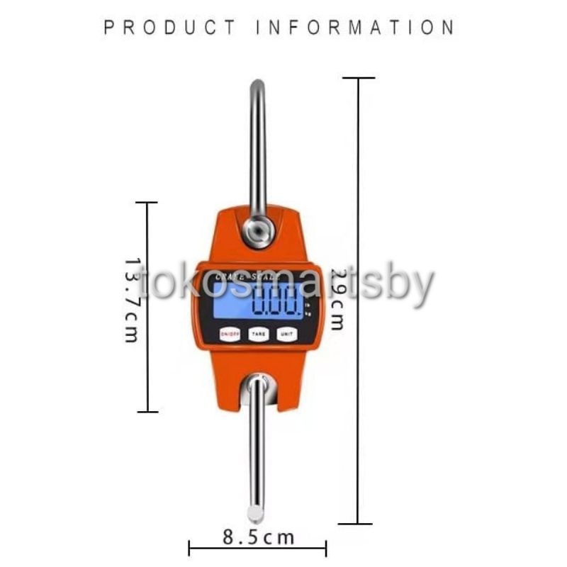 Timbangan Gantung 300 Kg / Mini Crane Scale 300 kg / Timbangan Digital Gantung 300 kg