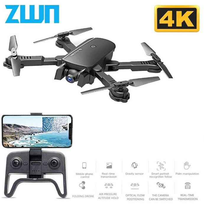 GS8 4K Drone Populer R8 Wifi Fpv Dual Camera 1080P Zwn Quadcopter Drone RC WiFi Dual Camera 4K - K105 Max 1808 Hitam