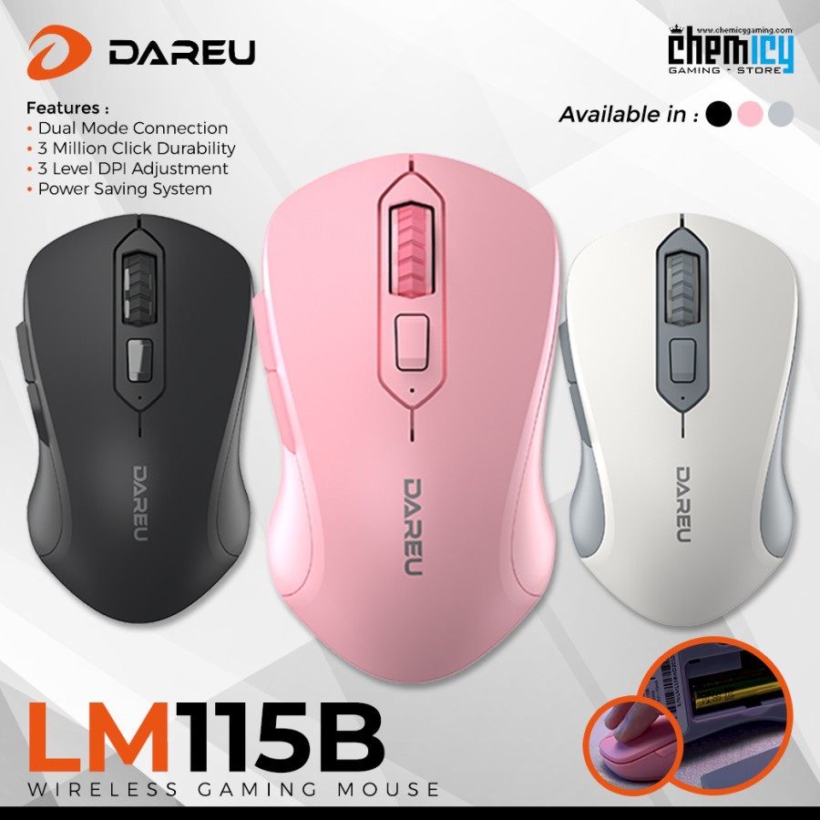 Dareu LM115B Silent Dual Mode Wireless Gaming Mouse