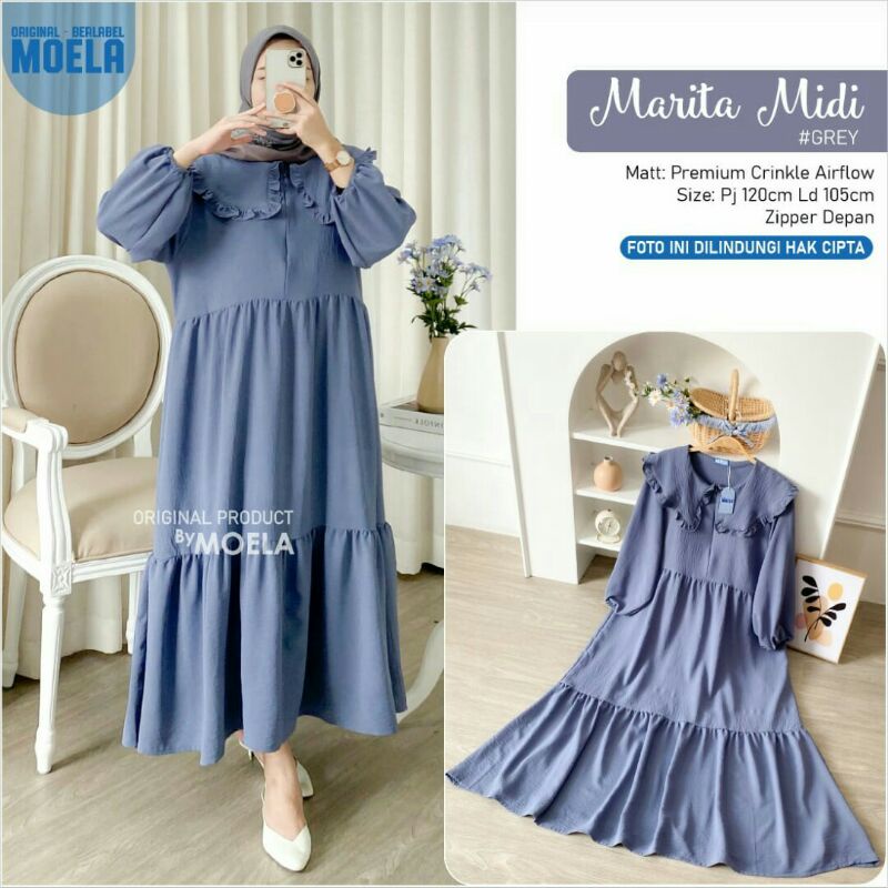 MARITA  &amp; CERIS ,ISANA,BALO Midi Dress Ori by Moelas