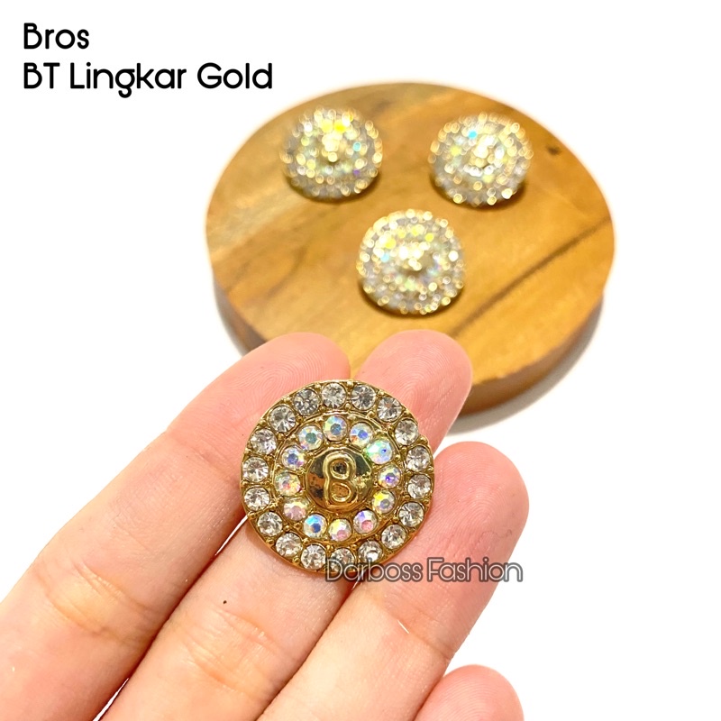 (part 1) Bros Jilbab / Bros Bahu / Bros Dada / Bros Dagu / Bros Kecil / Brooch / Bros Pin / Bros Mewah / Bros Premium / Bros Mutiara / bros button / bros B-Kcl-BT Lingkar Gold