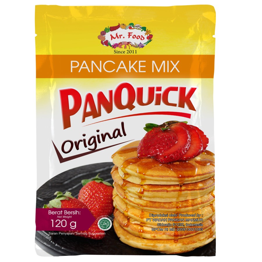 

Tepung Premix Pancake Panquick Mr. Food 120gr