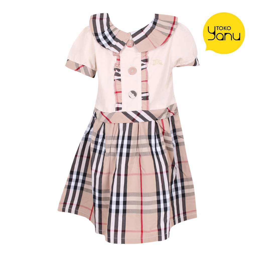 Dress Pesta Kotak Kotak 6417 | Dress Balita Lucu 1-3th