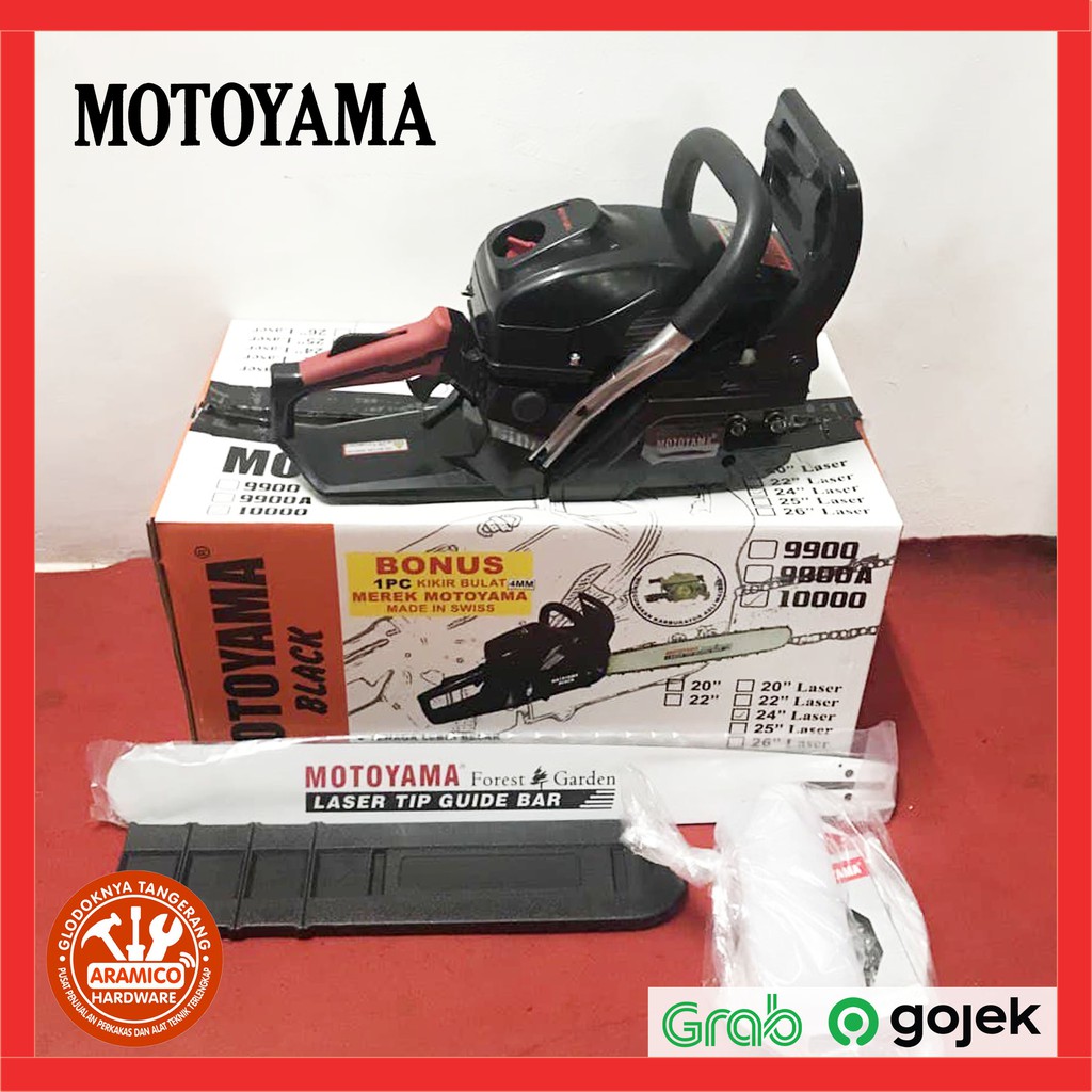 Motoyama Black Chainsaw 10000 24 Inc Gergaji Mesin laser