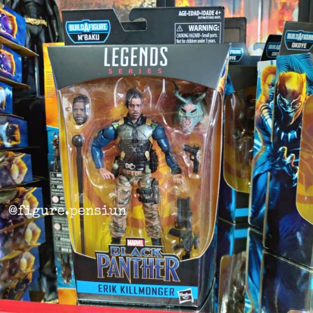 MARVEL LEGENDS SERIES BLACK PANTHER ERIK KILLMONGER MILITARY TACTICAL SUIT BAF MBAKU ORIGINAL HASBRO