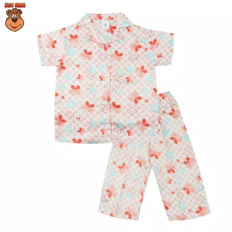 macbee piyama anak perempuan cute butterfly size 2