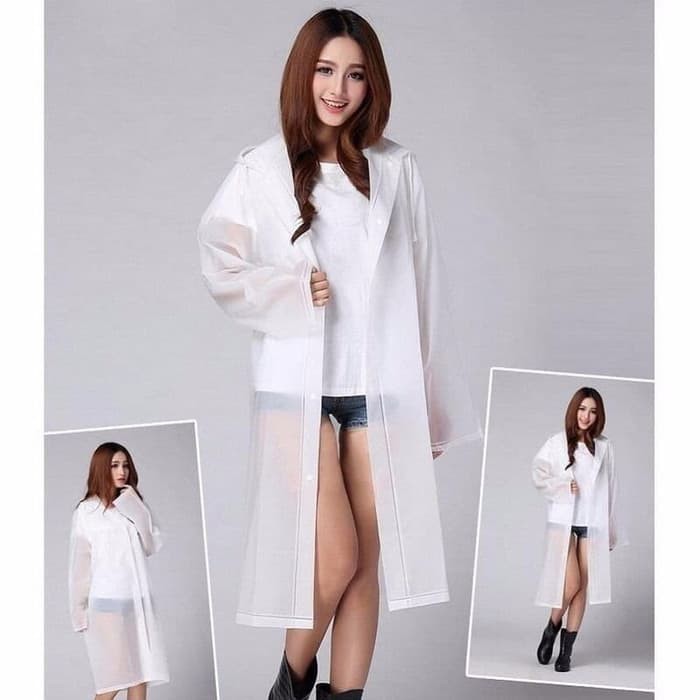 Jas Hujan Plastik EVA raincoat Poncho Rok All Size Transparant Ringan Dewasa PREMIUM QUALITY