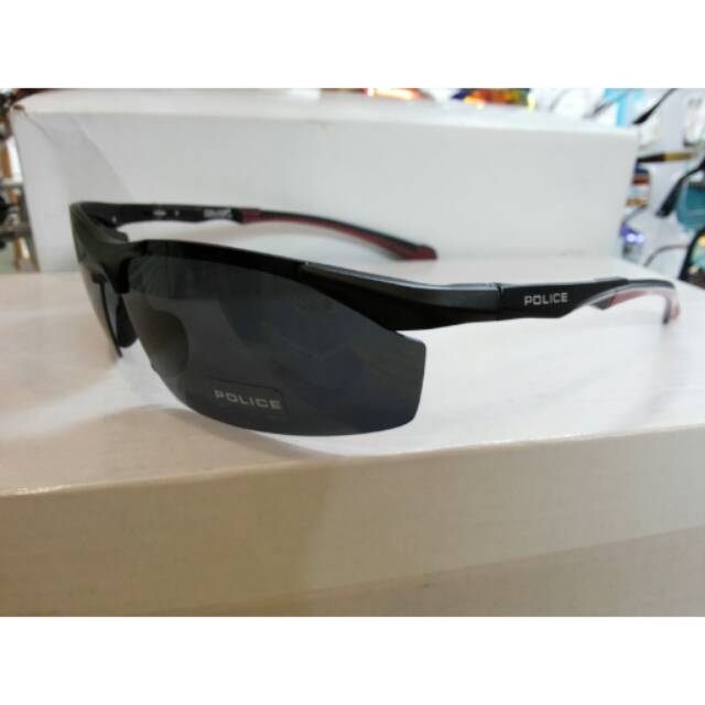 Kacamata police S1905 black red polarized
