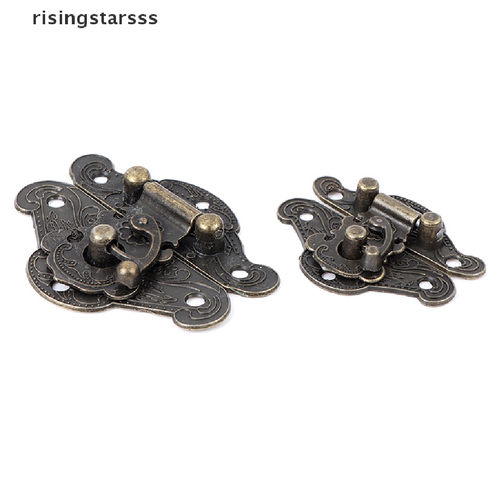 RSID Span-new 4pcs Antique Bronze Hasp Latch Jewelry Wooden Box Lock Cabinet Buckle Case Locks Jelly