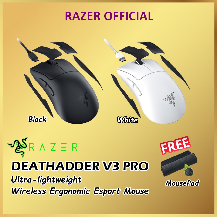 Razer DeathAdder V3 Pro Ultra-lightweight Wireless Ergonomic Mouse