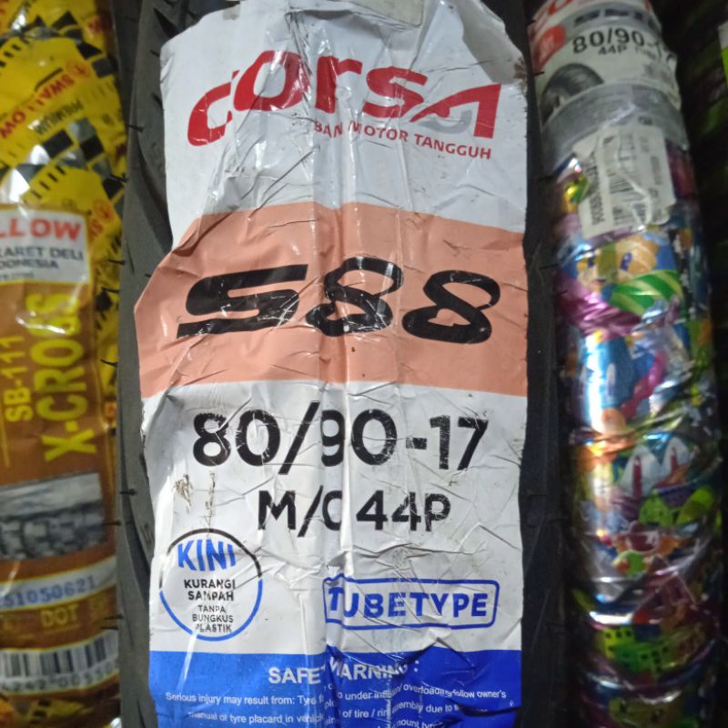 Ban Luar Merk Corsa 80/90-17 S 88, Non Tubeless