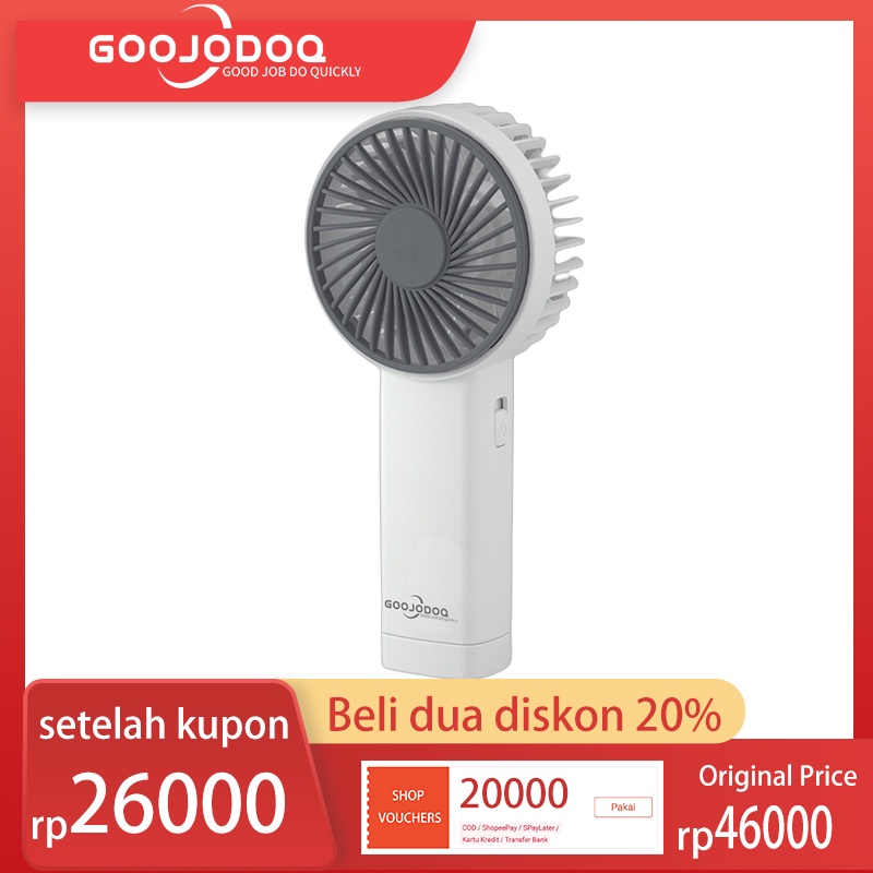 【Beli dua diskon 20%】 Goojodoq USB Mini fan / Kipas Angin Mini Genggam Cute Fan Portable