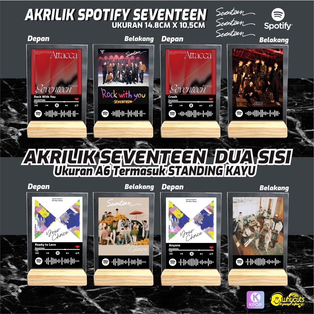 AKRILIK SPOTIFY KPOP / SEVENTEEN / STRAYKIDS / TREASURE / AESPA / RED VELVET / ITZY / TWICE / BLACKPINK / TXT READY STOK