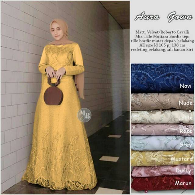 AURA GOWN BEST SELLER GAMIS ORI PALING DI CARI DI SHOPEE