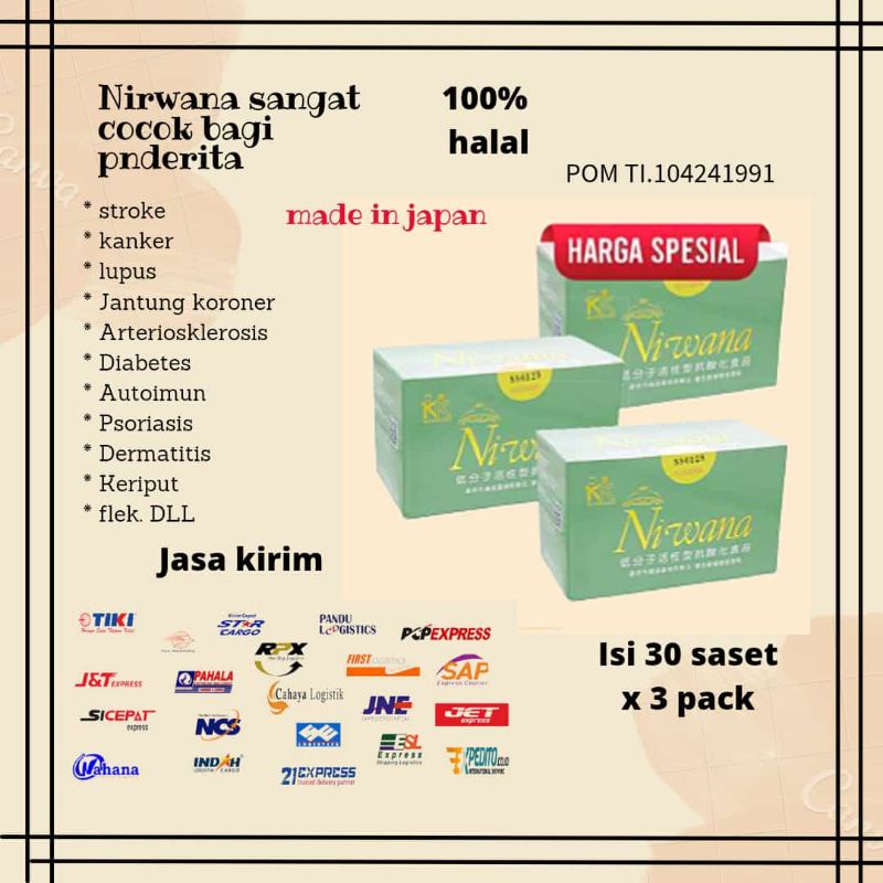 

Nirwana SOD antioksidan radical bebas herbal alami 100% kki