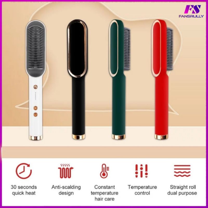 Hair Straightener Comb Catok Sisir Elektrik 2in1 Pelurus Rambut Catokan Sisir Catok 2 in 1 Culter 2