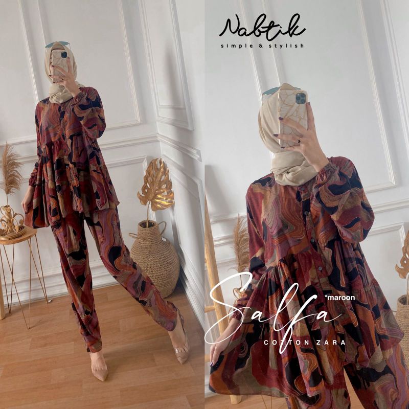 (RESTOCK)SETELAN WANITA MUSLIM//SALFA BY NABTIK