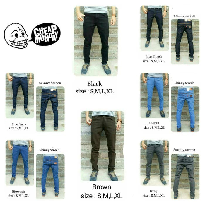 CELANA JEANS CHEAPMONDAY PENSIL SKINNY SLIM MURAH GROSIR PRIA WANITA