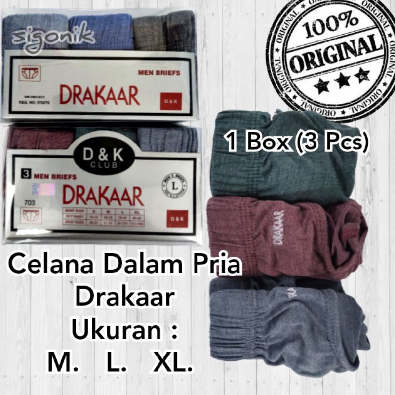 CD Celana Dalam Pria Dewasa Cowok Remaja Drakaar M L XL Original