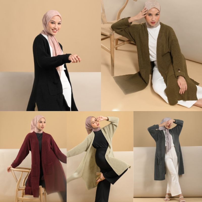 Amber Cardigan colour MOCCA by Local id