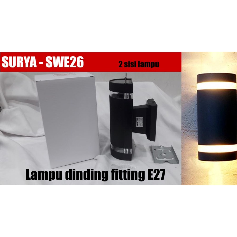 SWE26 SURYA 2 sisi nyala E27 Lampu wall Dinding led outdoor hias light