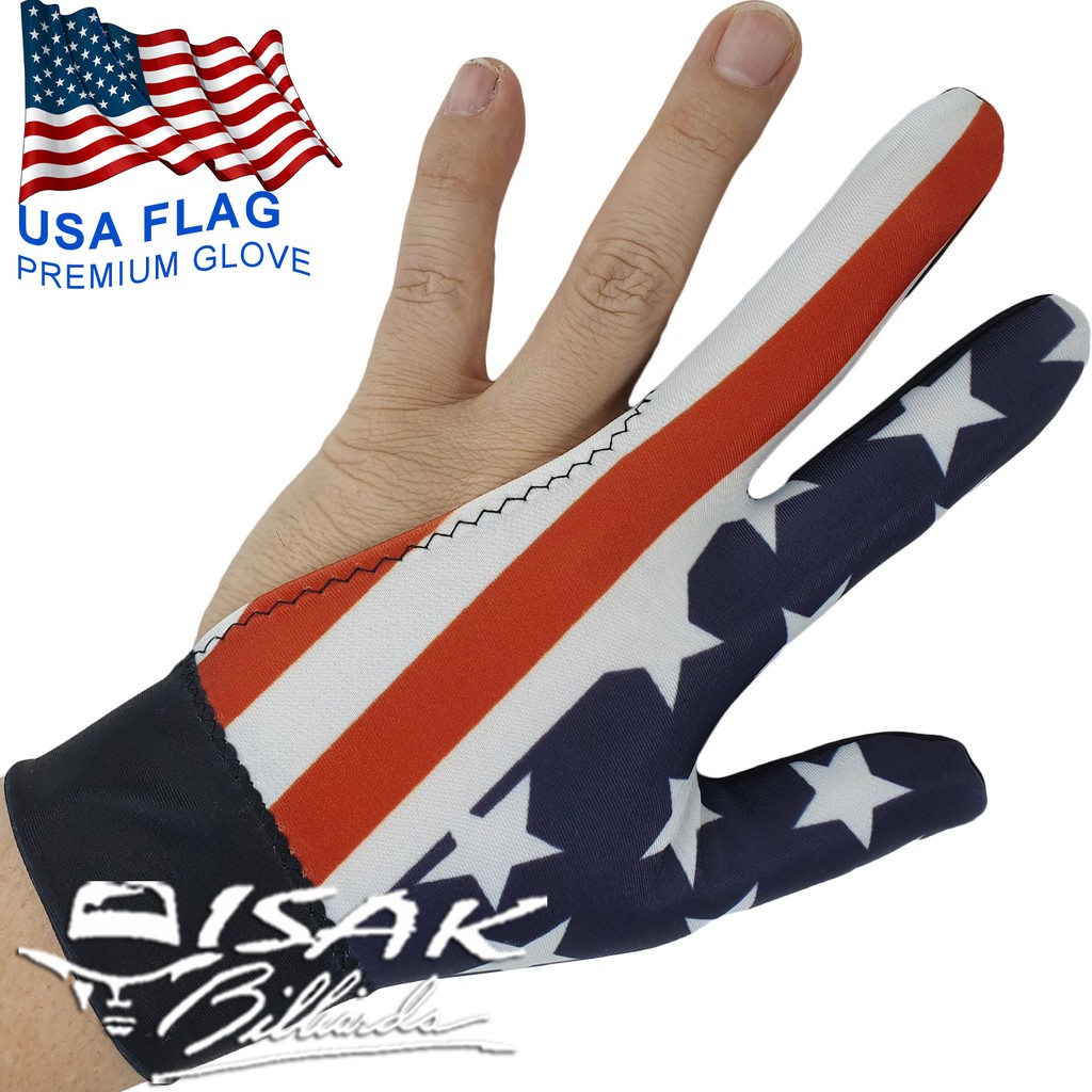 Supreme Pool Glove - US Flag Sarung Tangan Billiard Gloves Bendera USA Biliar