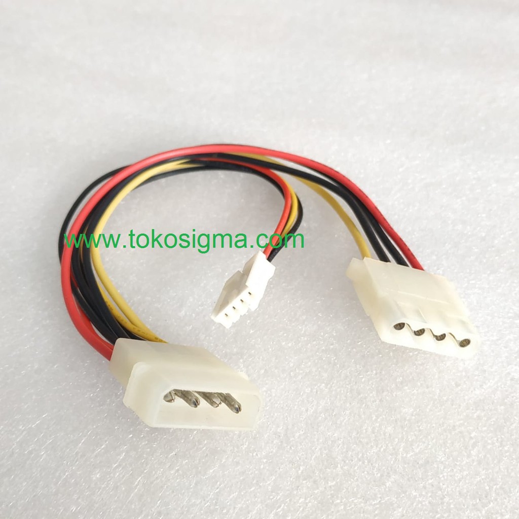 Kabel PSU IDE 4 Pin M to Floppy Disk FDD Mini Spox 4p + Molex 4 pin F