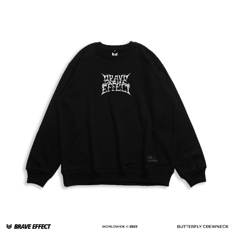 BRAVE EFFECT • Jaket Sweater Hoodie CREWNECK Bordir Original Pria Wanita High Quality Premium Distro