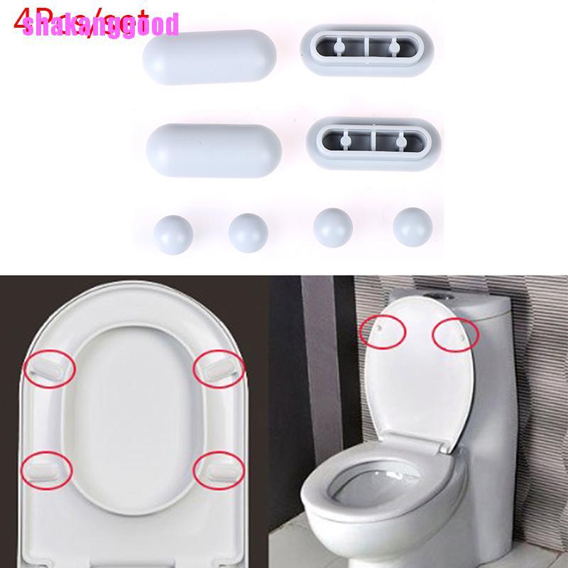 Skk 4pcs Pad Bumper Cover Dudukan Toilet Anti Slip Untuk Kamar Mandi