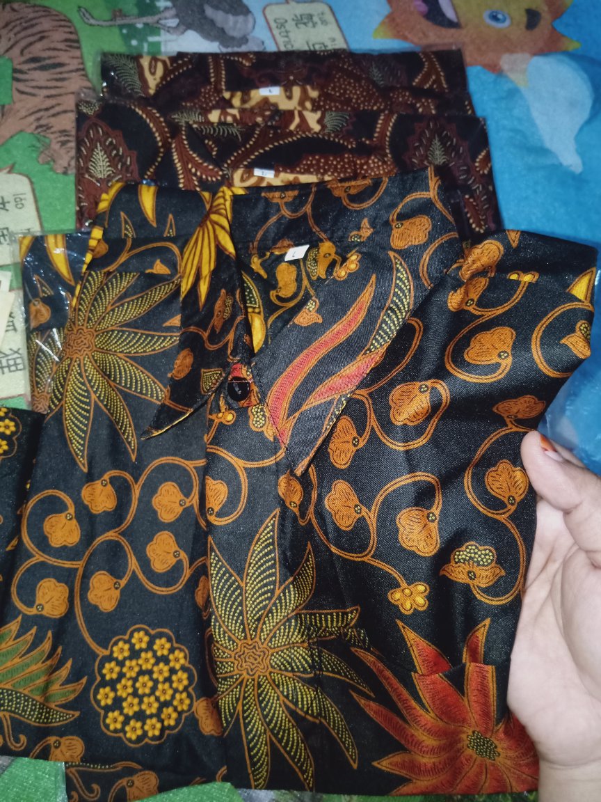 Kemeja Batik Pria Lengan Panjang  Size M L Xl Xxl Bswart Batik  Hrb026