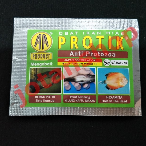 PROTIK anti protozoa obat ikan hias perut kembung berak putih hexamita