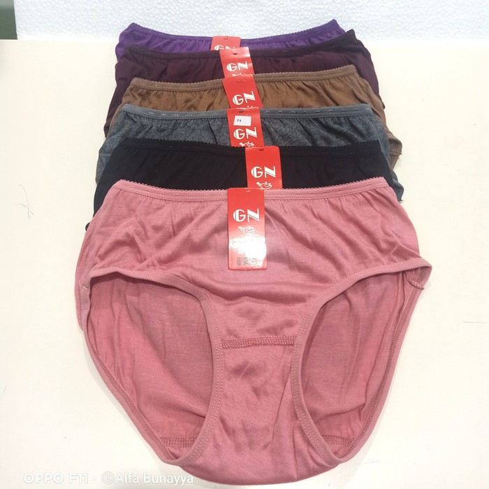 SET 6 Celana Dalam Wanita Warna Bold - CD GOLDEN NICK - Pakaian Dalam - Underwear M L XL XXL