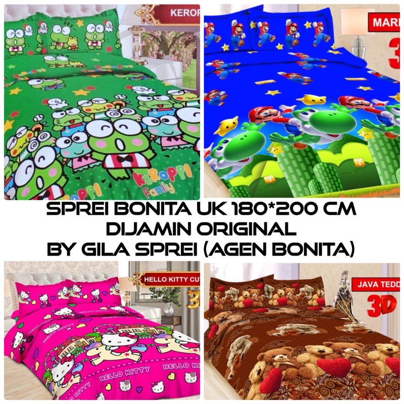 (BISA COD) SPREI BONITA DISPERSE UK 180*200 CM