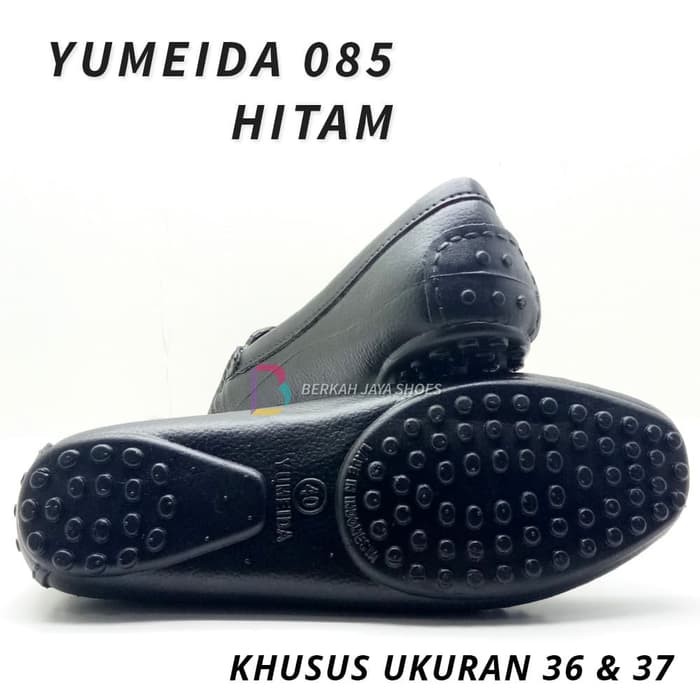 COXce Sepatu Karet Flat Shoes Wanita Yumeida 085 Hitam Khusus 36 & 37 - 36