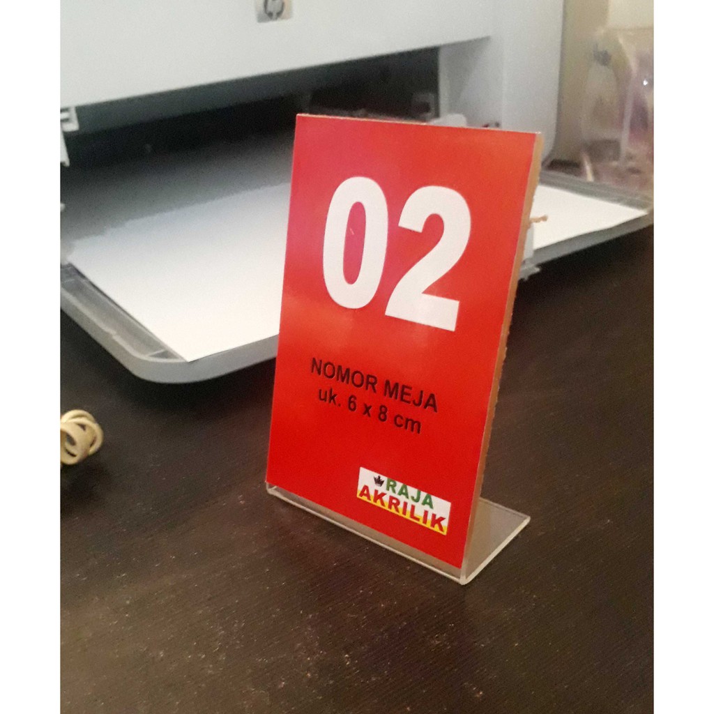 

Acrylic nomor meja