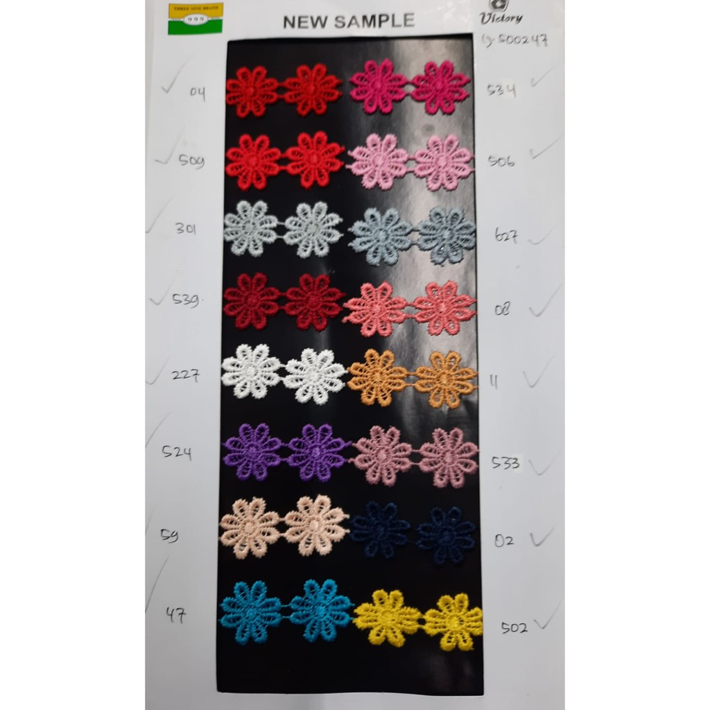 Kain Bordir Renda Guipure Giper Lace Bunga Melati - G-500247