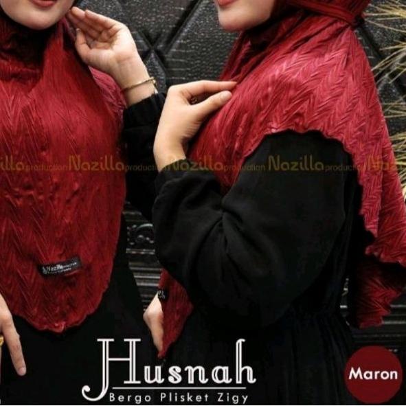 ➧ Bergo plisket padi tali kepang / bergo plisket ziggy / Jilbab Bergo plisket padi / hijab instan pl
