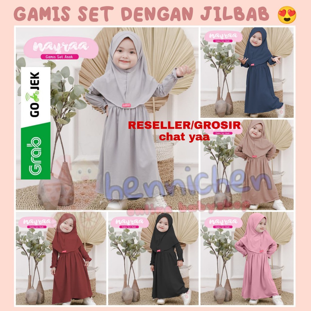 PAKAIAN MUSLIM NAYRA BAJU LEBARAN NAYRAA GAMIS SET BAYI GAMIS BAJU LEBARAN ANAK XS / S BAHAN LEMBUT NYAMAN HIGH QUALITY